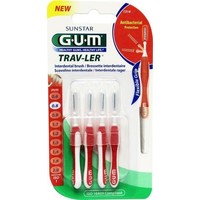 GUM GUM Travlerbürste 0,8 mm (rot) 4 Stk