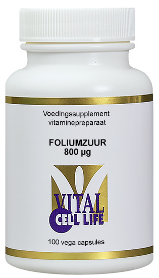 Vital Cell Life Vital Cell Life Folsäure 800 mcg B9 (100 vegetarische Kapseln)