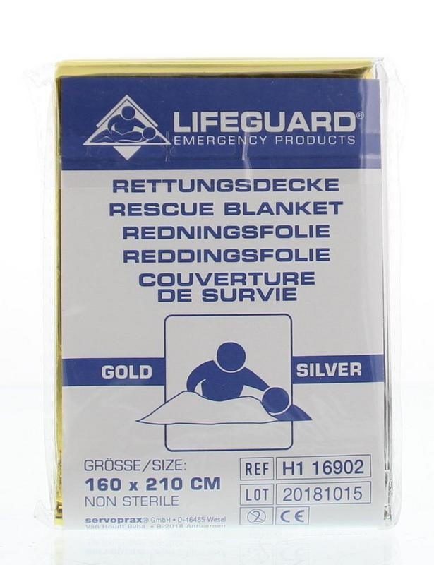 Lifeguard Rettungsdecke Gold / Silber 160 x 210 1 mit Rabatt kaufen -  VitAdvice BV