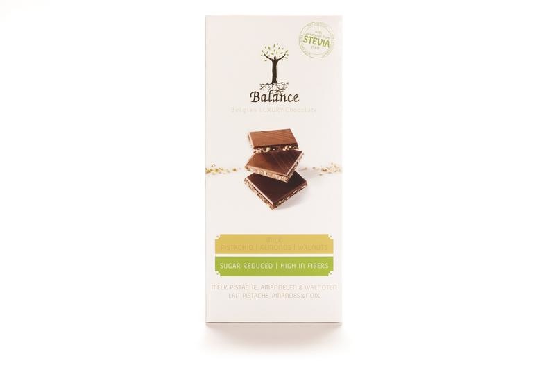 Balance Balance Choco Stevia Tabette Milch Pistazien (85 gr)