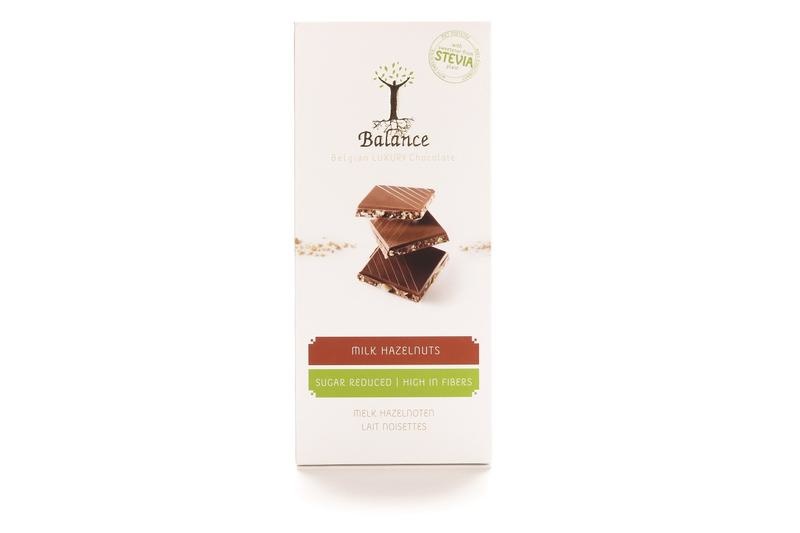 Balance Choco Stevia Tabette Milch Haselnuss (85 gr)