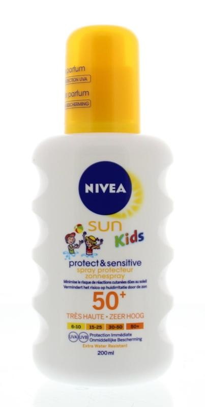 Nivea Nivea Sun Protect & Sensitive Kinderspray SPF50 (200 Milliliter)