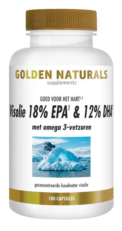 Golden Naturals Fischöl 18% EPA 12% DHA 180 Kapseln