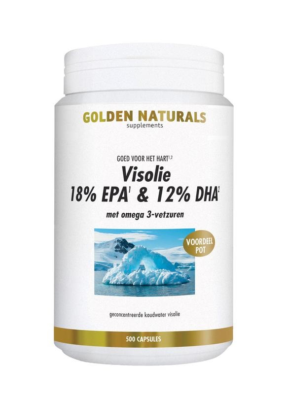 Golden Naturals Fischöl 18% EPA 12% DHA 500 Kapseln