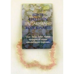 Steengoed Split Beads Armband rosa Quarz auf Karte (1 Stück)