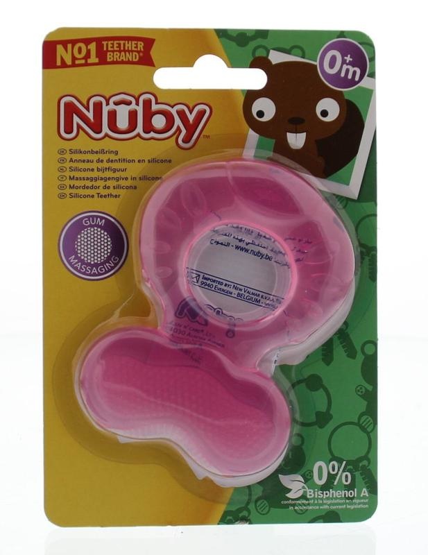 Nuby Silikon-Beißring Fisch 0 Monate (1 Stück)