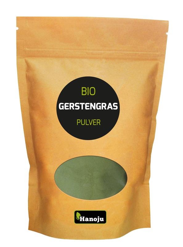 Hanoju Gemahlenes Gerstengras Papiertüte Bio (500 gr)