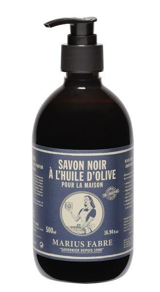 Marius Fabre Savon Noir schwarze Seife mit Pumpe (500 Ml)