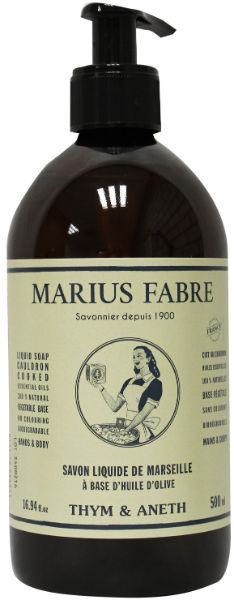 Marius Fabre Nature Marseille Seife Thymian Dill mit Pumpe (500 Ml)