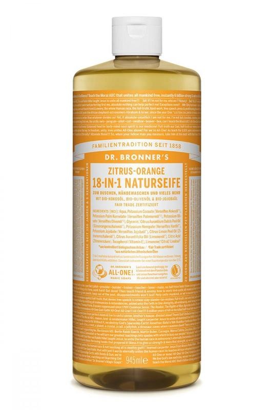 Dr Bronners Flüssigseife Zitrus / Orange 945 Ml