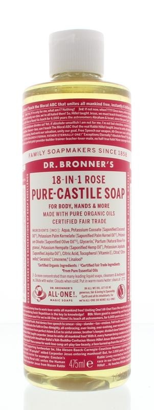 Dr Bronners Flüssigseife stieg 475 Ml