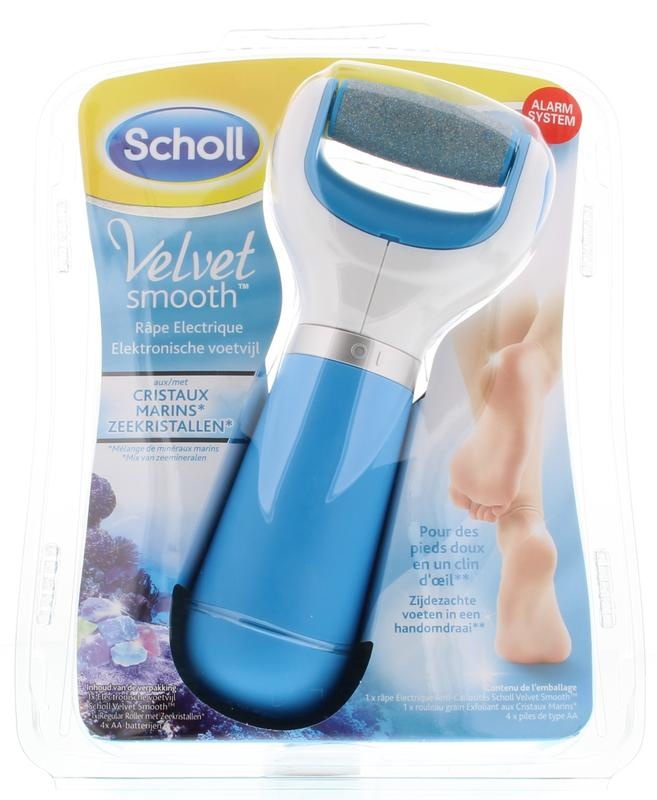 Scholl Scholl Velvet smooth start elektronische Fußfeile blau (1 Stück)