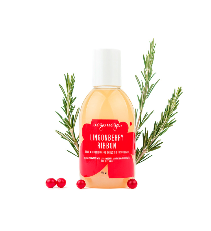 Uoga Uoga Uoga Uoga Shampoo Preiselbeerband fettiges Haar vegan (250 Ml)