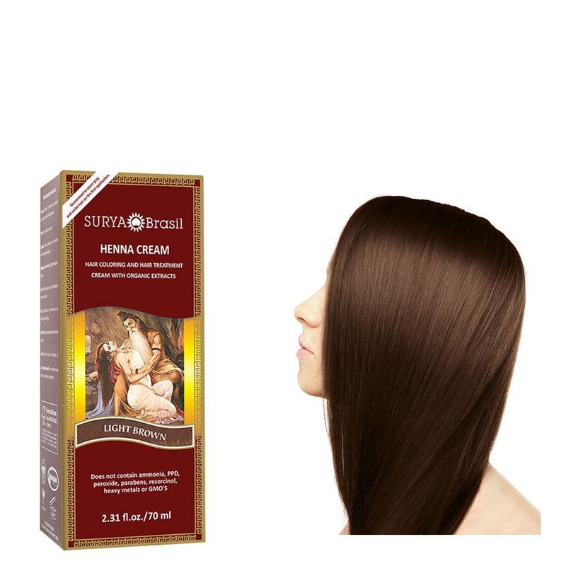 Surya Brasil Henna HaarfärbeCreme hellbraun (70 Ml)