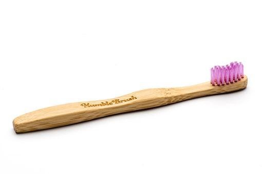 The Humble Co Zahnbürste Bambus Kinder rosa Bürste weich (1 Stück)