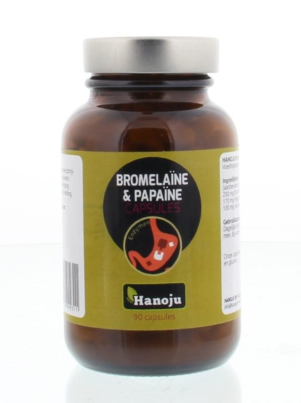 Hanoju Hanoju Bromelain-Papaya-Enzym (90 vegetarische Kapseln)