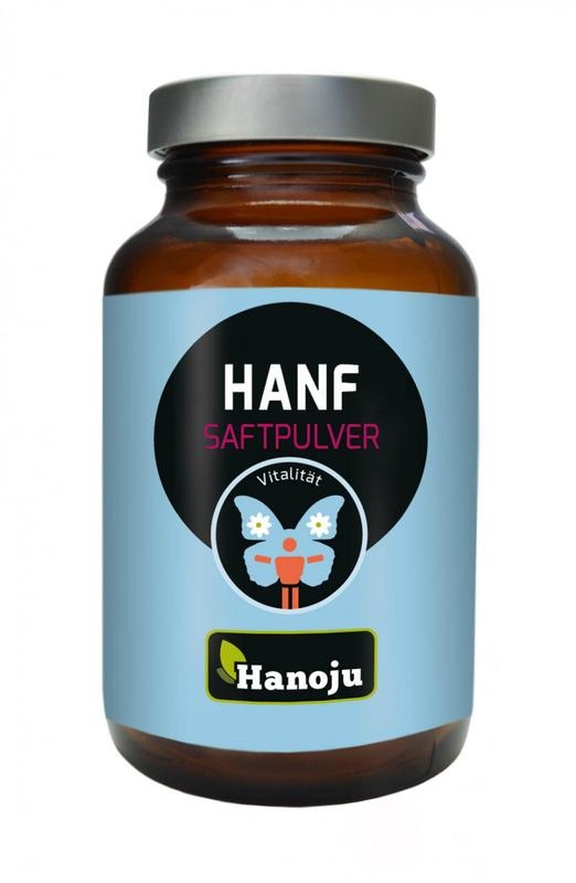 Hanoju Hanoju Hanfgrassaftpulver roh bio (60 Caps)
