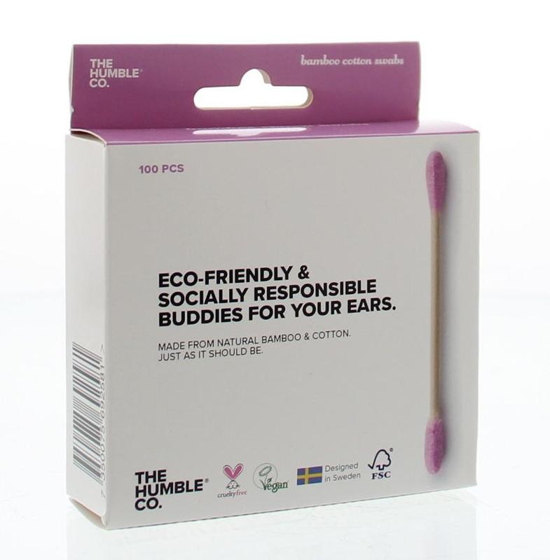 The Humble Co The Humble Co Wattestäbchen Bambus lila (100 Stück)