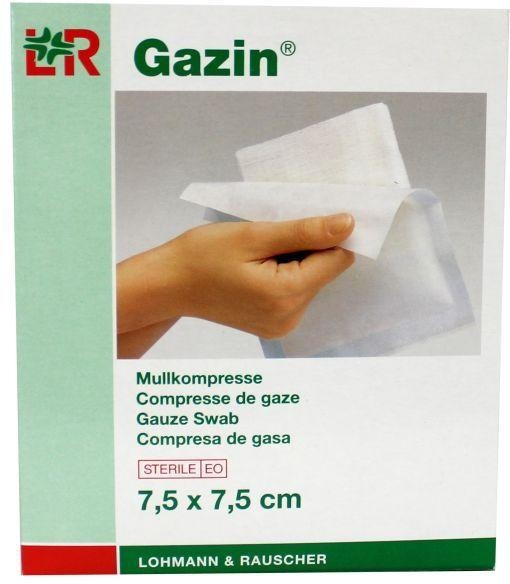 Gazin Mullkompresse 7,5 x 7,5 steril 5 x 2 (10 Stück)