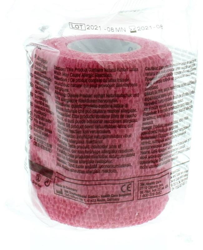 3M Coban selbstklebende Bandage rot 7,5 cm x 4,5 m (1 Rolle)