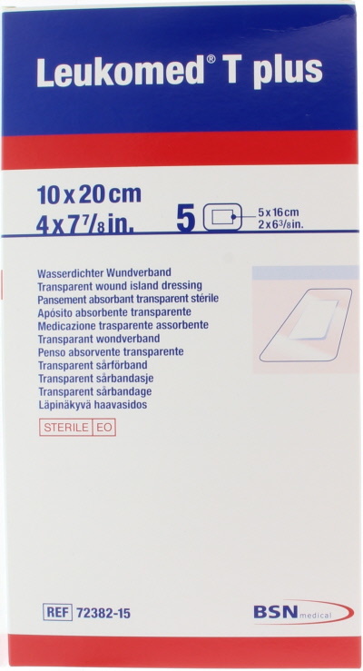 Leukomed T plus 10,0 x 20 cm (5 Stück)