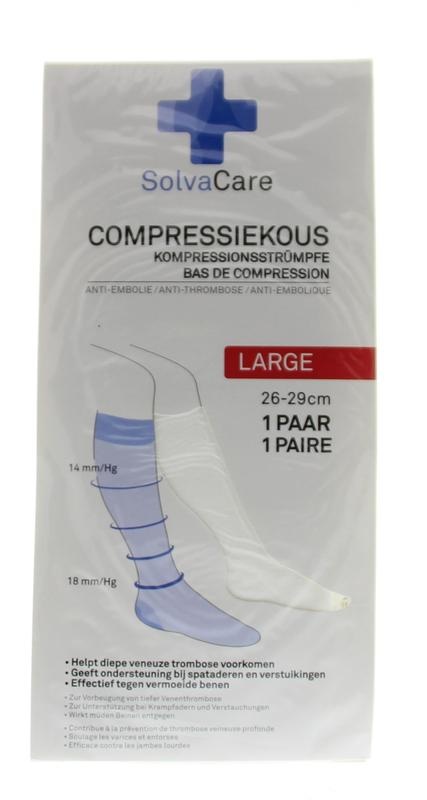 Solvacare Kompressionsstrumpf weiß L 26 - 29 cm (1 Paar)
