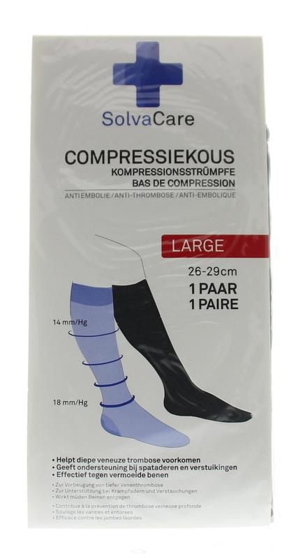Solvacare Kompressionsstrumpf schwarz L 26 - 29 cm (1 Paar)
