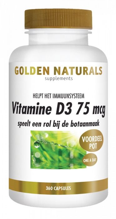 Golden Naturals Vit D3 75 mcg 360 Kapseln