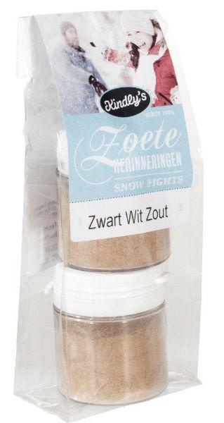 Kindly's Schwarz-weiße Salzgläser 30 Gramm (2 Stück)