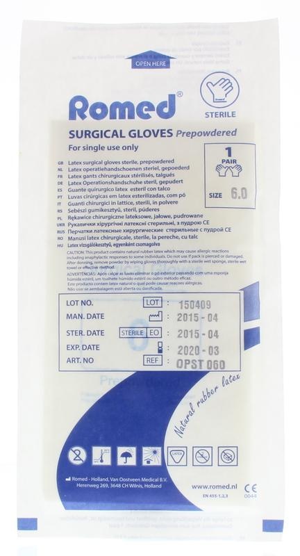 Romed OP-Handschuh steril gepudert 6 (1 Paar)