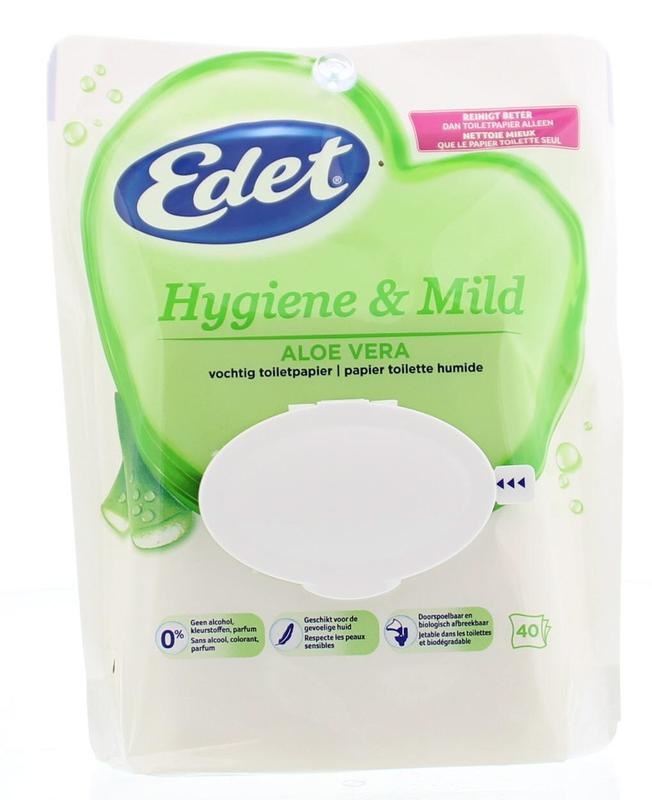 Edet Edet Feuchtes Toilettenpapier sanfte Aloe (40 Stück)