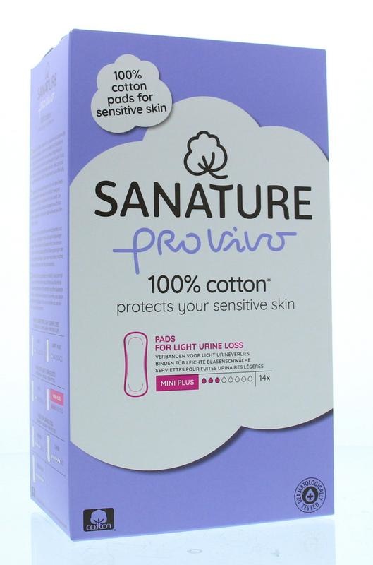 Sanature Notfallbinde mini plus Baumwolle (14 Stück)
