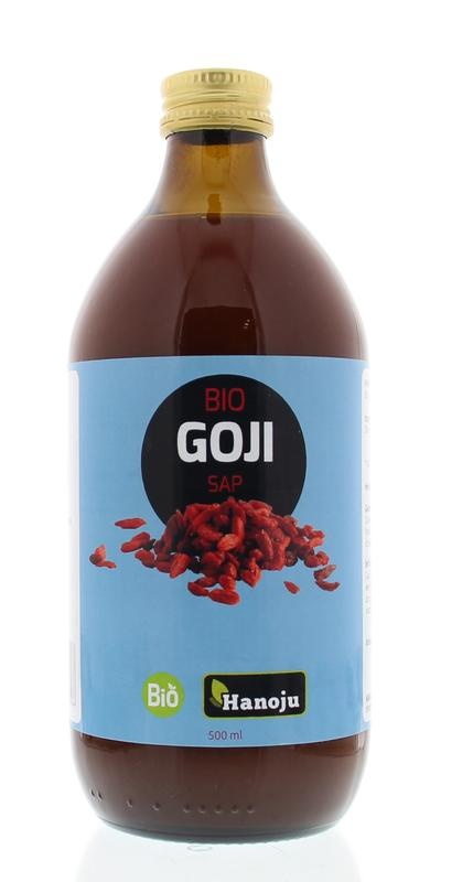 Hanoju Goji Premium 100% Saft Glasflasche Bio (500 Ml)