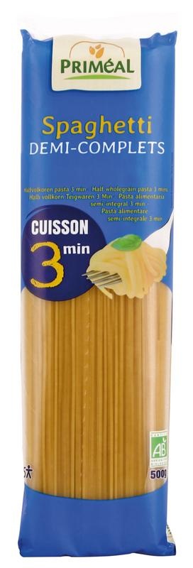 Primeal Spaghetti Halbvollkorn Schnellkoch Bio (500 gr)