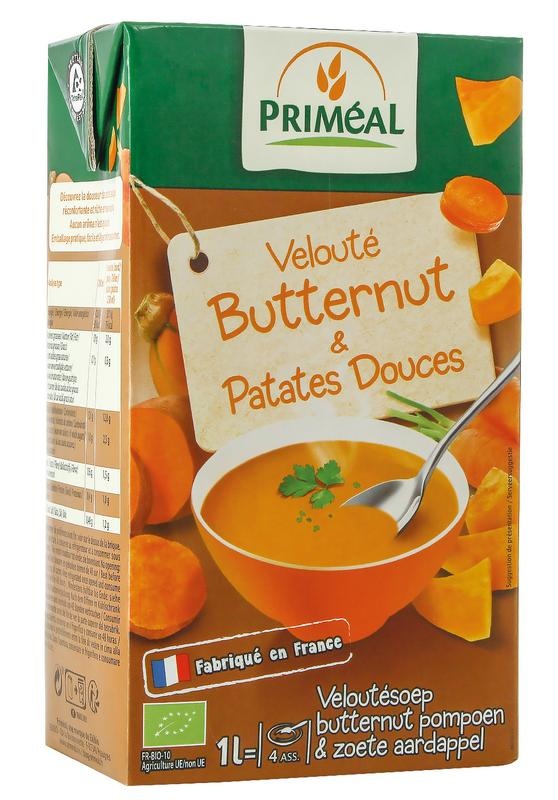 Primeal Suppe Butternusskürbis Süßkartoffel Bio (1 Liter)