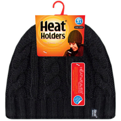 Heat Holders Heat Holders Damen Zopfmütze Einheitsgröße schwarz (1 Paar)