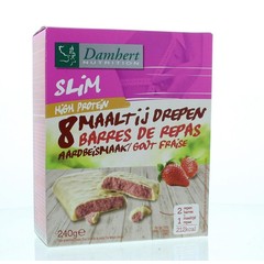 Damhert Schlankmachender Proteinriegel Weiße Schokolade & Erdbeere (240 gr)