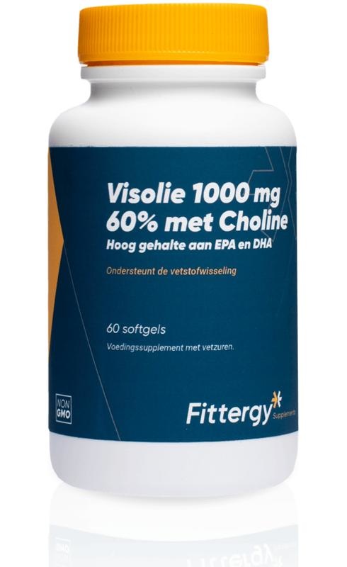 Fittergy Fischöl 1000 mg 60 % mit Cholin (60 Soft Caps)