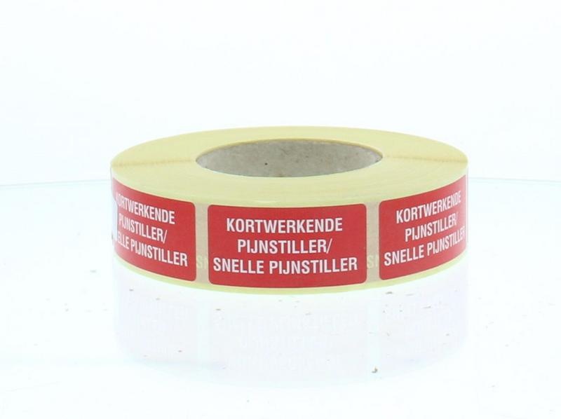 Spruyt Hillen Aufkleber kurzwirksames Schmerzmittel (1000 Stück)