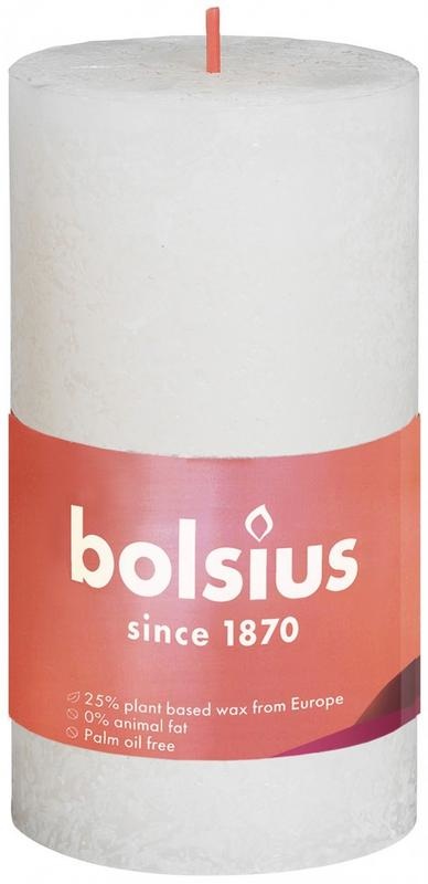 Bolsius Rustikale Stumpenkerze Glanz 100/50 Soft Pearl 1 Stück