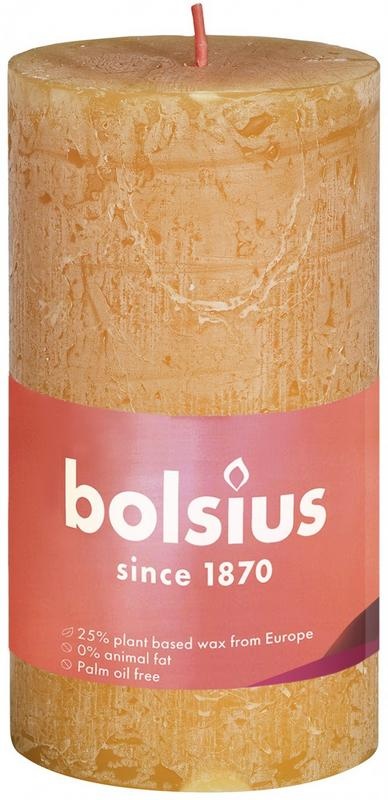 Bolsius Rustikale Stumpenkerze Glanz 100/50 WabengelB 1 Stück