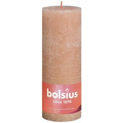 Bolsius Rustikale Stumpenkerze Glanz 190/68 misty pink 1 Stücke