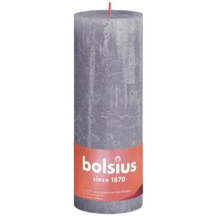 Bolsius Rustikale Stumpenkerze Glanz 190/68 matt lavendel 1 Stücke