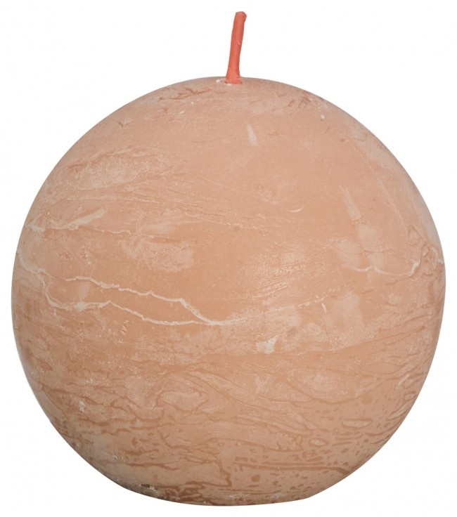 Bolsius Rustikale Kugelkerze Glanz 76 Misty Pink 1 Stück