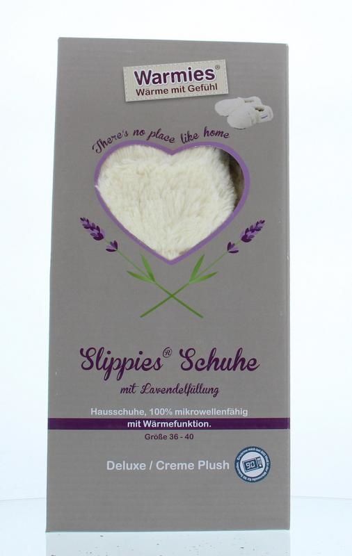 Warmies Warmies Slippies Größe 4-7 (36-40) Creme Plüsch (1 Paar)