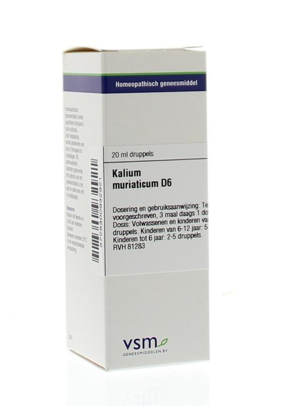 VSM VSM Kalium muriaticum D6 (20ml)