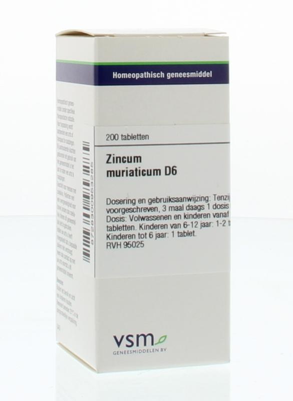VSM VSM Zinkum muriaticum D6 (200 Tabletten)