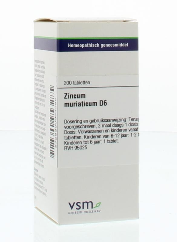 VSM VSM Zinkum muriaticum D6 (200 Tab)