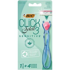 BIC Click 3 Soleil Shaver Sensitive Leaf Bl 4 (4 Stück)