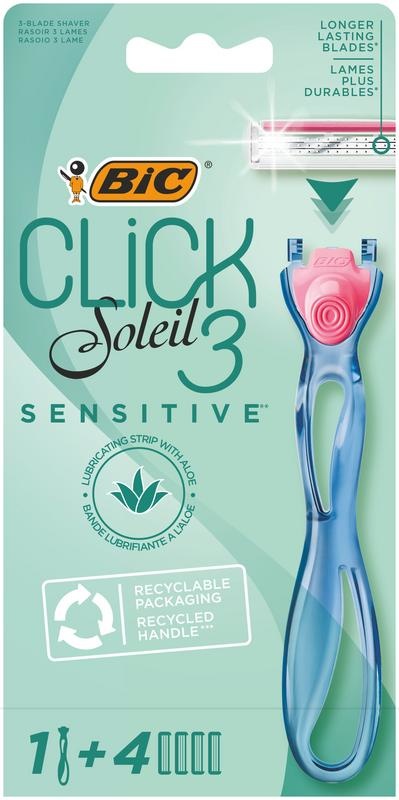 BIC BIC Click 3 Soleil Shaver Sensitive Leaf Bl 4 (4 Stück)